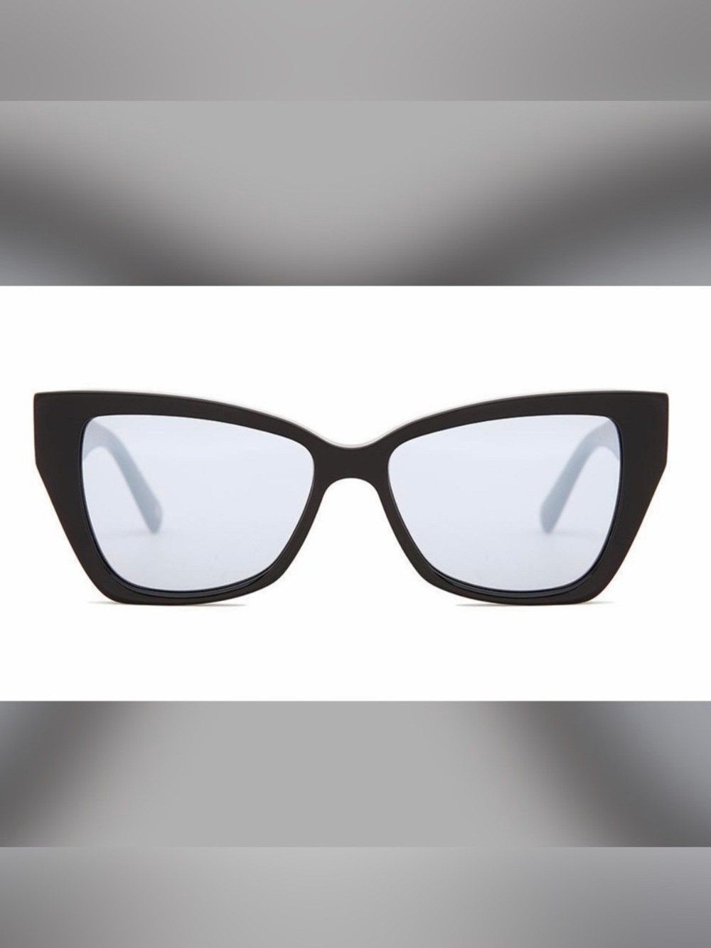 Carolina Lemke Women's Black Cat-Eye Sunglasses with Tinted Lenses. Brand New